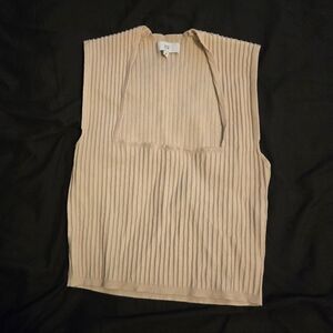 NSR Tan Ribbed Knit Top